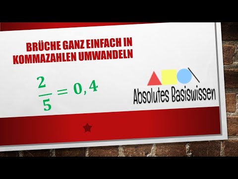 Brüche in  Dezimalzahl (Kommazahl) umwandeln | Bruchrechnen
