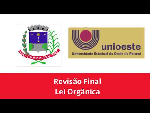 Concurso PREFEITURA MUNICIPAL DE PORECATU/PR - Revisão Final - Lei Orgânica