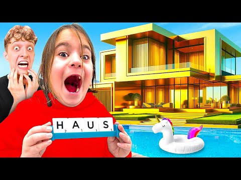 KLEINEM JUNGEN alles KAUFEN, was er BUCHSTABIERT!