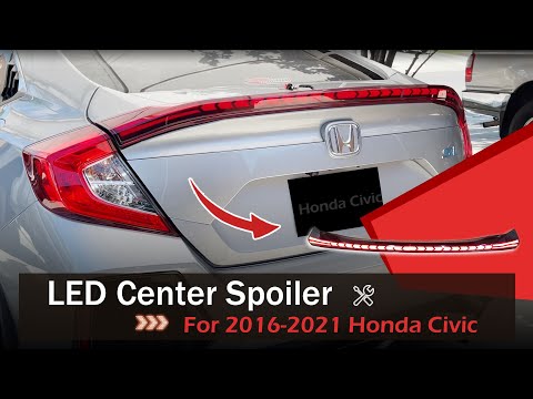 LED Center Spoiler for 16-21 Honda Civic Installation| AMERICAN MODIFIED