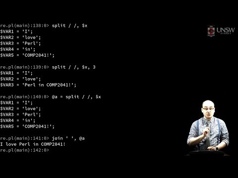 COMP2041/COMP9041 - Regular Expressions in Perl