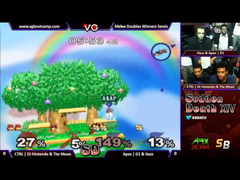 Sudden Death 14 - CTRL | DJ Nintendo & The Moon Vs. Hazz & Apex | D1 - SSBM Doubles - Smash Melee