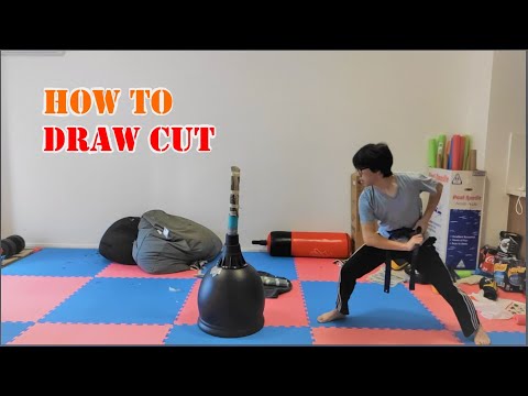 Advanced wakizashi technique-draw cutting [wakizashi tutorial/tameshigiri]