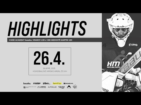 Highlights: HMHK Academy bauska. Vranov U20 - HBK Medokýš Martin U20