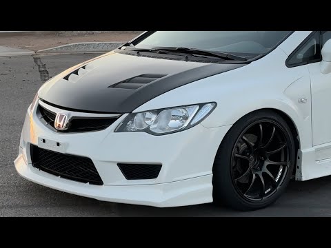 SEIBON TS Style Carbon Fiber Hood install On My Civic Fd