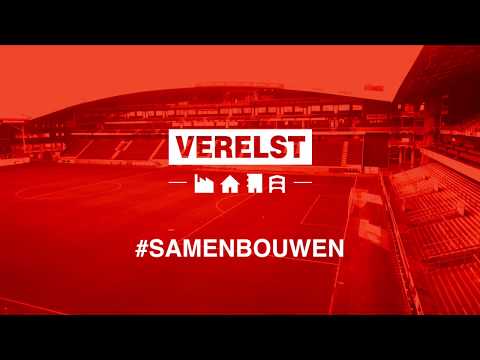 Bouw van de business tribune op KV Mechelen