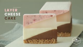 노오븐! 레이어 치즈케이크 만들기 : No-Bake Layer Cheesecake Recipe : レイヤーレアチーズケーキ | Cooking tree