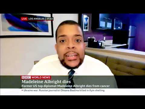 Calvin Dark on @BBCWorld discussing the passing of Sec. #MadeleineAlbright