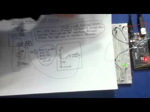 Arduino Tutorial 2. LDR voltage level sensor