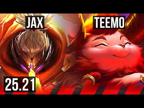 JAX vs TEEMO (TOP) | 7/0/0, Godlike | EUW Grandmaster | 25.21