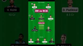 rcb vs rr ipl2022 dream11 team #shorts #shortsvideo