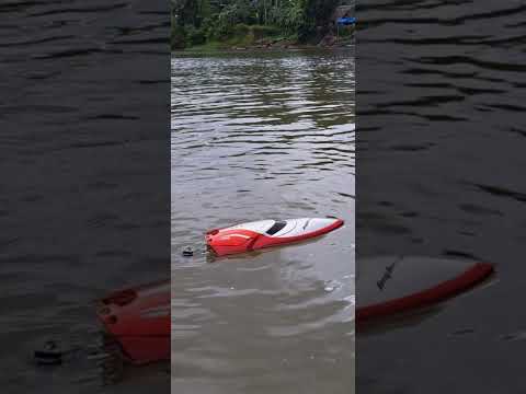 H106 RC boat. Converted to brushless. JJRC. Jungle River Run