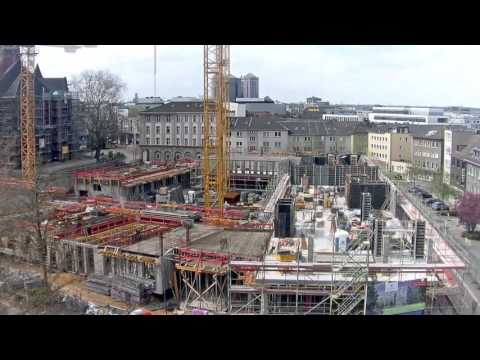 3. Zeitraffer-Video der Allbau-Baustelle "Kastanienhöfe" in der Essener City