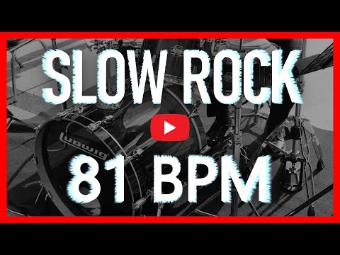 Slow Rock Drum Track 81 BPM Drum Beat (Isolated Drums) [HQ]