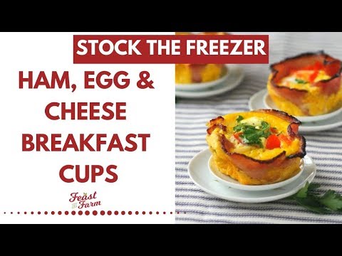 Stock Your Freezer Breakfasts: Low Carb Ham, Egg & Cheese Breakfast Cups