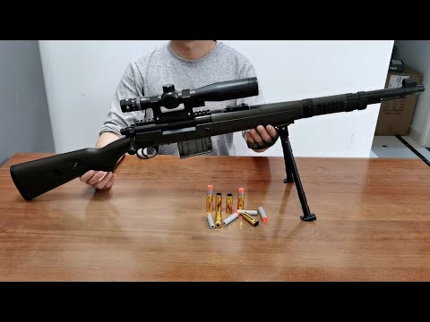 Kar98k Shell Ejection Toy Gun Unboxing 2023 - Soft Bullet Airsoft Sniper Rifle