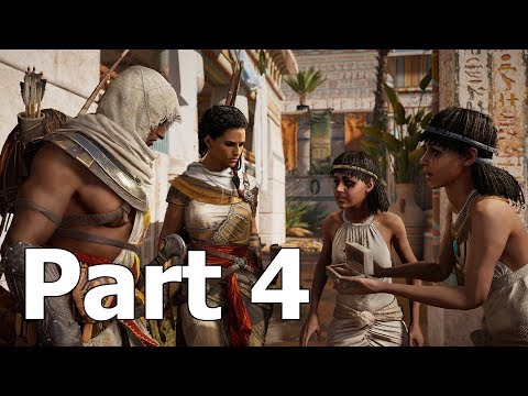 ASSASSIN'S CREED ORIGINS Walkthrough Gameplay Part 4 - Meet Aya My Wife (PS4 Pro 60 fps)