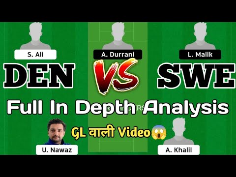 DEN vs SWE Dream11 Team || DEN vs SWE ECC International T10 Match Today Dream11 Team Prediction