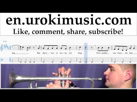 How to Play Trumpet Sia Elastic Heart Part#2 Melody School Learn Class Course Tutorial Sheet Music
