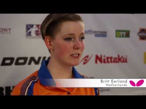 Short Cuts: Britt Eerland (NED) at LIEBHERR European Table Tennis Championships 2013