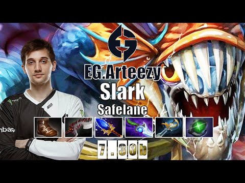 Slark Safelane | EG.Arteezy | RTZ GOD IMBA SLARK 30 KILLS | 7.30b Gameplay Highlights
