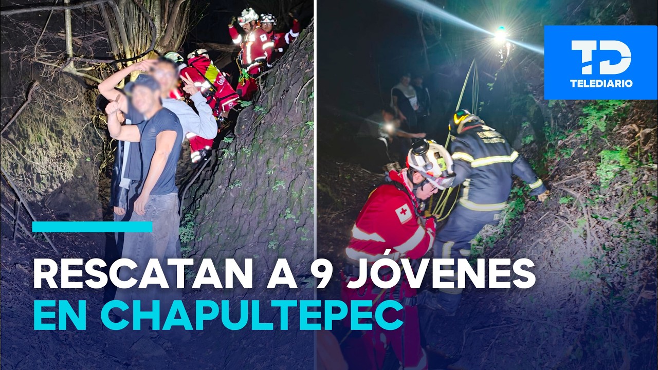 Rescatan a 9 adolescentes de barranco en Chapultepec; buscaban la casa de 'La Tía Toña'