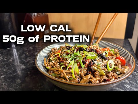 Klebrige Rindfleisch-Soba-Nudeln