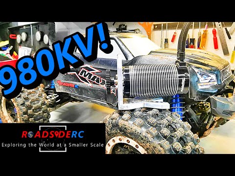 Traxxas X-Maxx 980KV Install and Testing (Big Power Upgrade!)