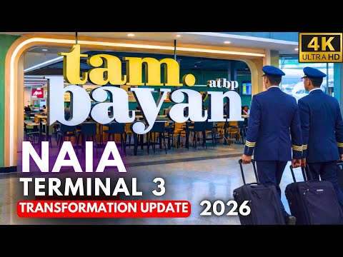 Is this really Manila Airport now? New NAIA T3 Tambayan & Mezza Food Hall Tour 2026 [4K HDR]