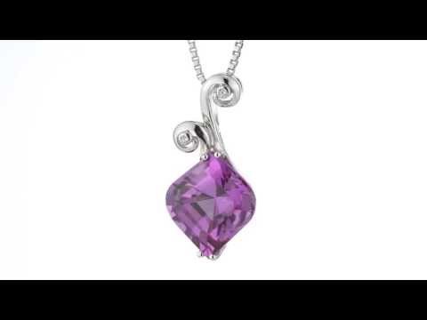8 cts Onion Cut Alexandrite Sterling Silver Pendant SP10546 by Peora Jewelry