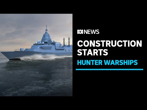 First steel cut at Adelaide's Osborne shipyard for six new Hunter-class warships | ABC News