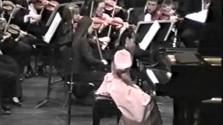 Jen Shyu (aged 13), Tchaikovsky Piano Concerto No.1 in Bb minor, 3rd mvmt (1991)