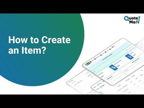 How to Create an Item?