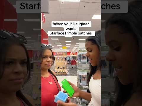 Starface pimple patches 🤩⭐️ #shorts #momanddaughter #daughtersbelike
