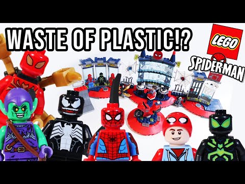 LEGO Spider-Man Attack on the Spider Lair Review and Speed Build! LEGO Marvel Set 76175!