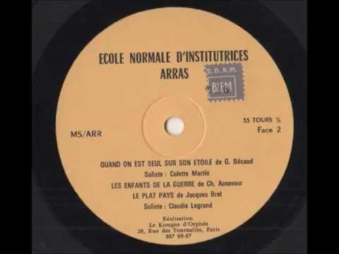 Le plat pays de Jacques Brel par la chorale de L'ENF d'Arras (1967)