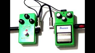 Video thumbnail for Sound test IBANEZ TS-9 vs MXR GT-OD by Marco Brusa