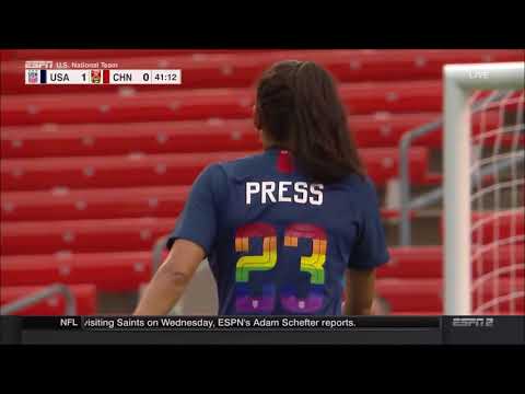 Christen Press vs China (6/12/18) Every Touch 100 Caps!
