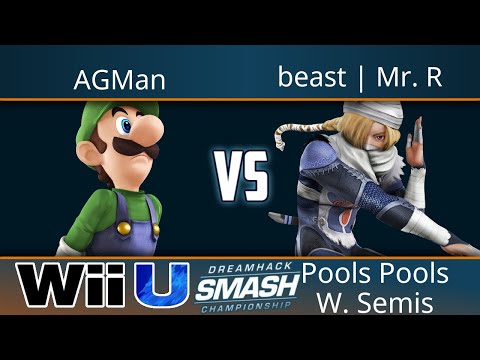 Dreamhack Atlanta 2017 - AGMan (Luigi) vs beast | Mr. R (Sheik) - Smash 4 Pools Pools W. Semis