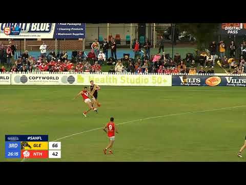 Round 10 SANFL Snapshot - North's Tanner Smith kicks a 55m bomb