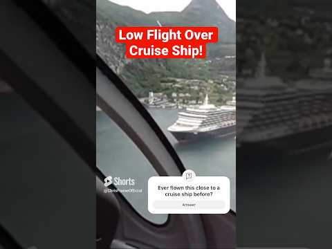 Thumbnail for Helicopter meets cruise ship in fjords #shorts