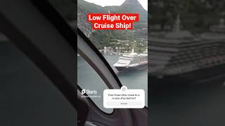 Helicopter meets cruise ship in fjords #shorts