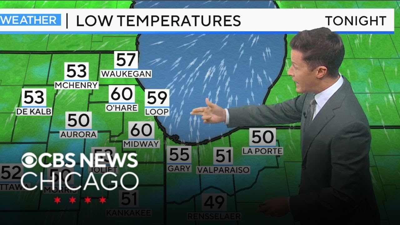 Sun peeks through clouds in Chicago on Wednesday