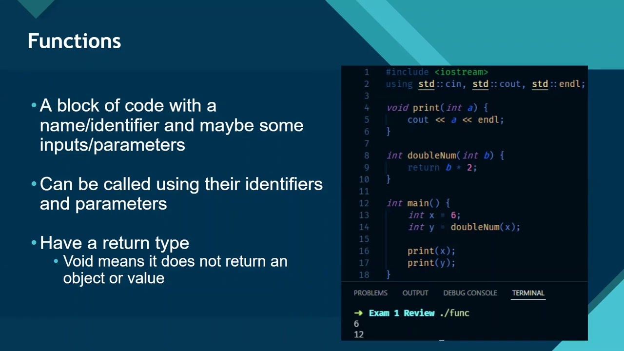 CSCE 121 Exam 1 Review