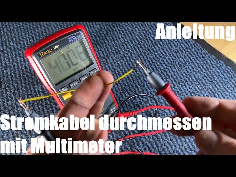 Measuring power cables - Copper cable continuity measurement with multimeter - continuity test in...