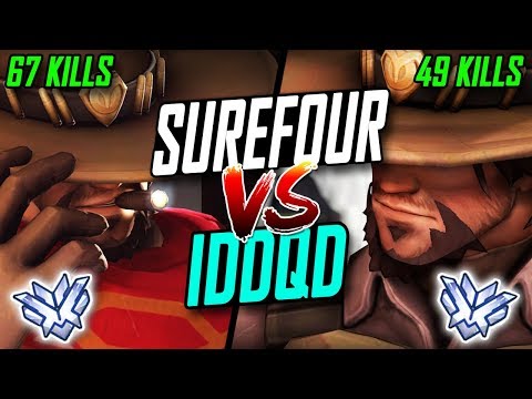 [116 KILLS] SUREFOUR INSANE MCCREE VS IDDQD MCCREE! WHO'S BEST? [ OVERWATCH SEASON 6 TOP 500 ]