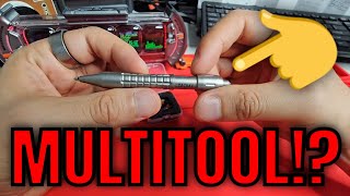 This Pen Unscrews, Cuts & Writes! Tacray MP1 Titanium Pen