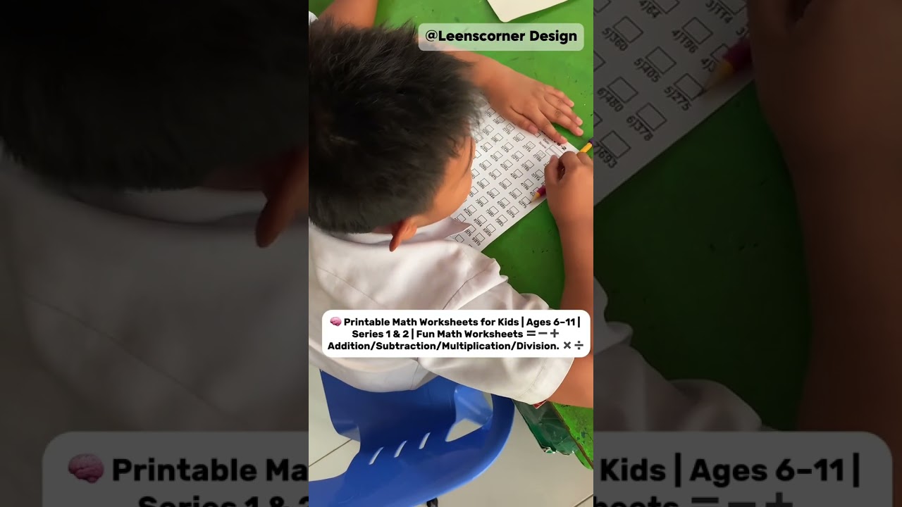 Printable Math Worksheets for Kids | Ages 6–10 | Series 1 & 2 | Add Subtract Multiply Divide