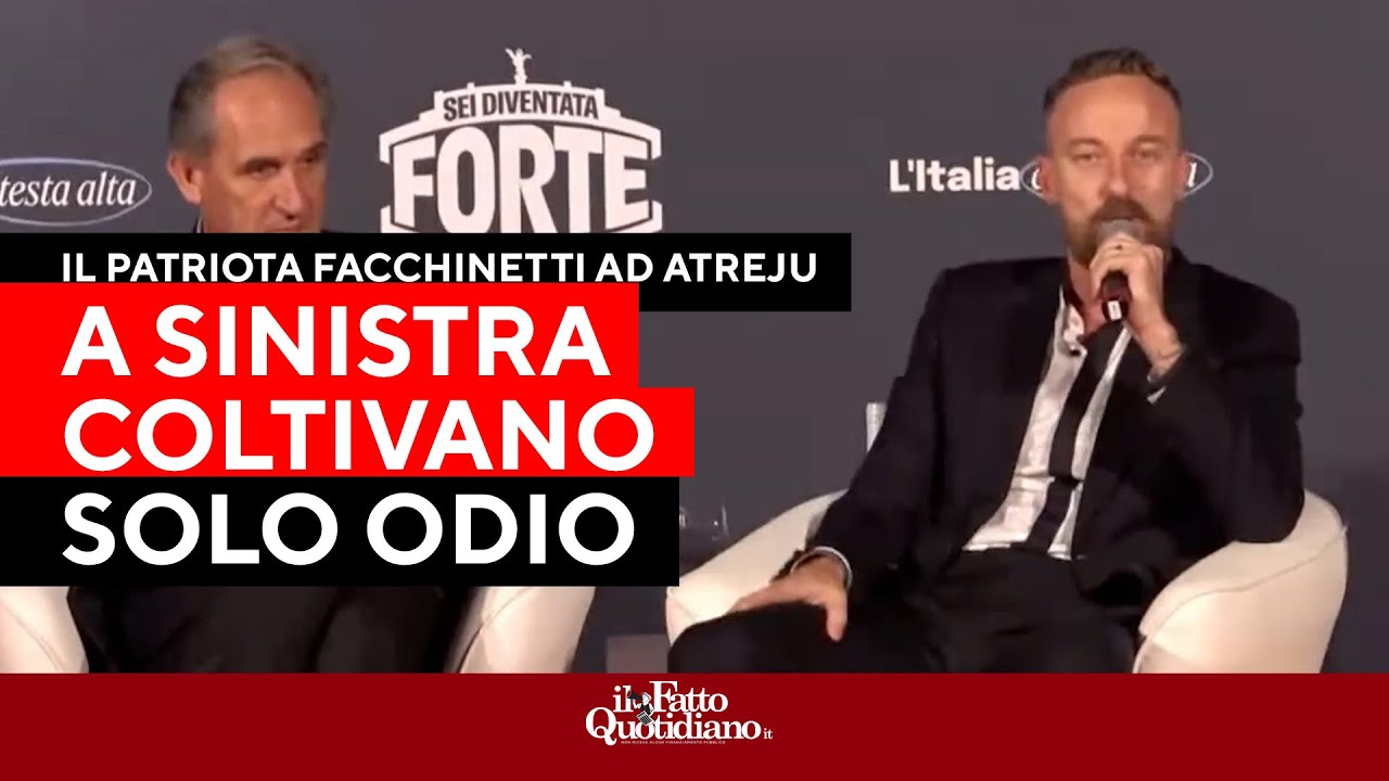 Il patriota Facchinetti ad Atreju: "A sinistra coltivano l'odio, qui per dare una mano a Meloni"