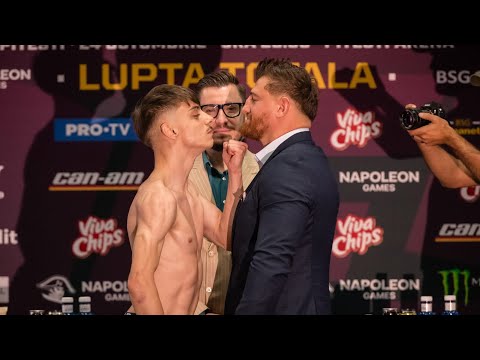 Morosanu, face to face with Dragos before entering the ring